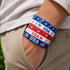 American Flag USA Laser Engraved Silicone Bracelet LM32 899735