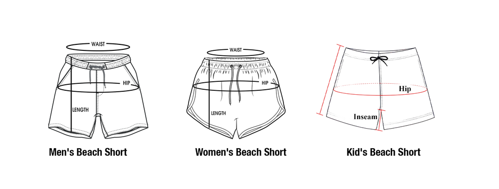 Beach Short Size Guide