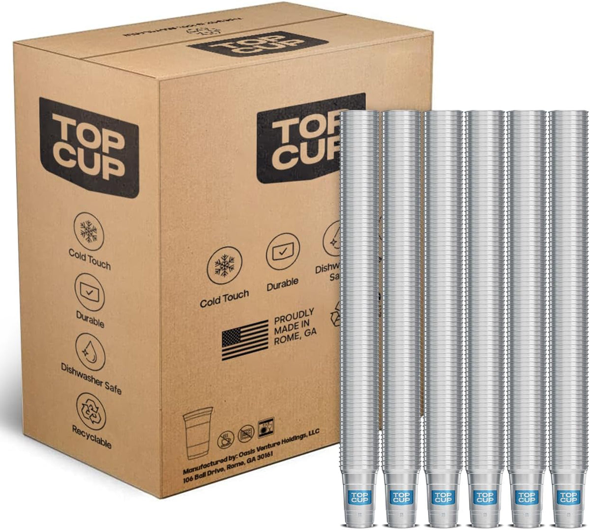 America'S 250Th Birthday 20 Oz Reusable Aluminum Cups 20 Count | Durable, Reusable & Recyclable, Made in USA