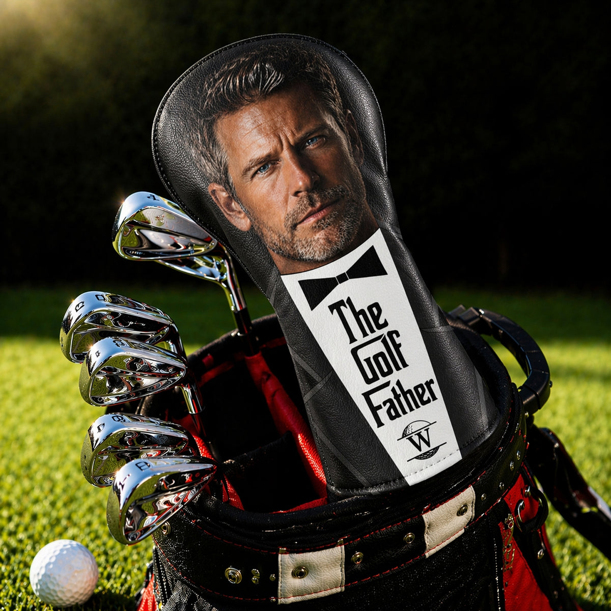 Custom Photo US Flag Golf Head Cover, Golf Club Cover - Gift For Dad, Golf Lovers HO82 902156