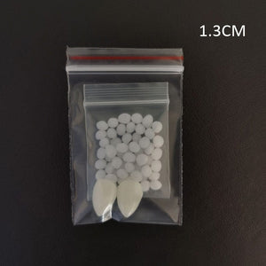 GeckoCustom 1 Pair Vampire Teeth Fangs Dentures Props Halloween Costume Props False Teeth Solid Glue Denture Adhesive Halloween Party Decor 1.3cm with glue