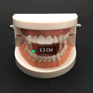 GeckoCustom 1 Pair Vampire Teeth Fangs Dentures Props Halloween Costume Props False Teeth Solid Glue Denture Adhesive Halloween Party Decor 1.3cm no glue