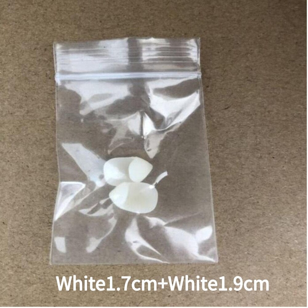 GeckoCustom 1 Pair Vampire Teeth Fangs Dentures Props Halloween Costume Props False Teeth Solid Glue Denture Adhesive Halloween Party Decor 2pcs 3