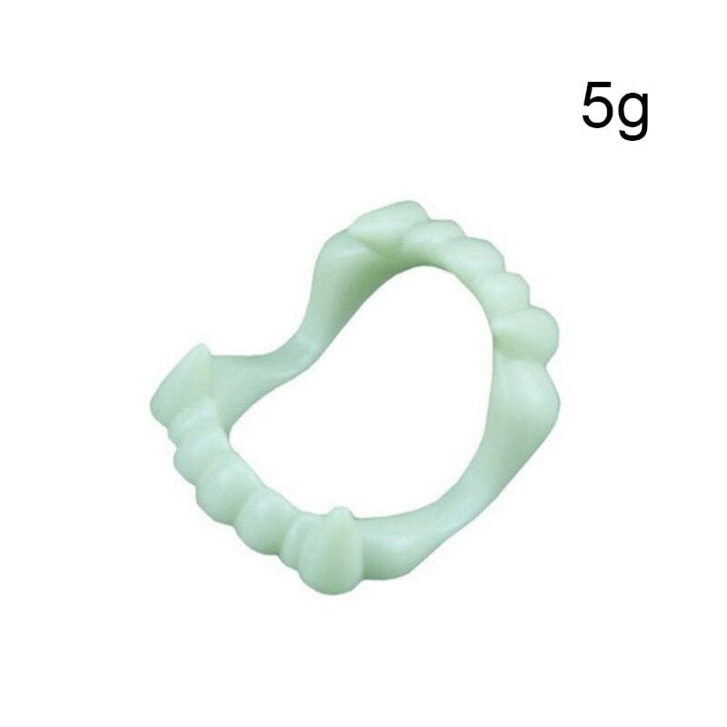 GeckoCustom 1 Pair Vampire Teeth Fangs Dentures Props Halloween Costume Props False Teeth Solid Glue Denture Adhesive Halloween Party Decor 6