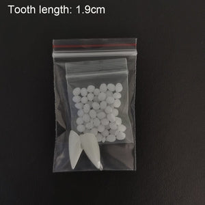 GeckoCustom 1 Pairs Halloween Teeth Fangs Dentures Props Party Costume DIY Cosplay  Horror 5g Glue Friends Gifts Cosplay Witch False Fangs 1.9CM