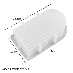 GeckoCustom 14cm Rainbow Arch Candle Silicone Mold DIY Rainbow Bridge Geometry Candle Making Soap Resin Plaster Mould Art Craft Home Decor Arch