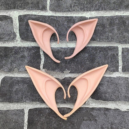 GeckoCustom 1Pair Cosplay Latex Fairy Angel Elf Ears Halloween Masquerade Party Costumes Halloween Party Decoration Supplies Photo Props