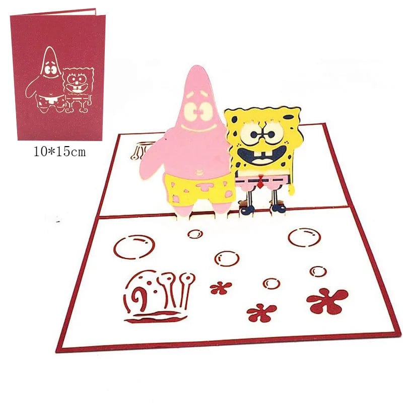 GeckoCustom 1pcs 3D Pop Up Greeting Cards With Envelope Laser Cut Post Card For Birthday Christmas Valentine' Day Party Wedding Decoration GD0010