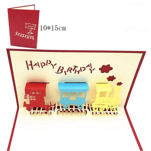 GeckoCustom 1pcs 3D Pop Up Greeting Cards With Envelope Laser Cut Post Card For Birthday Christmas Valentine' Day Party Wedding Decoration GD0027