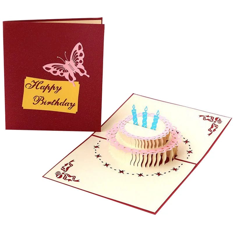 GeckoCustom 1pcs 3D Pop Up Greeting Cards With Envelope Laser Cut Post Card For Birthday Christmas Valentine' Day Party Wedding Decoration GD0029