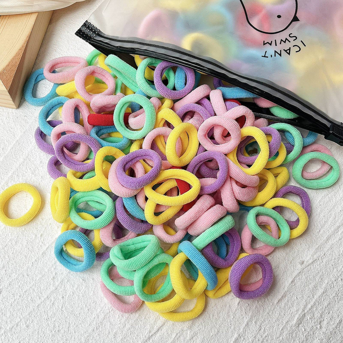 GeckoCustom 20/50pcs Kids Elastic Hair Bands Girls Sweets Scrunchie Rubber Band for Children Hair Ties Clips Headband Baby Hair Accessories
