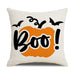 GeckoCustom 2023 Halloween Decoration Cushion Cover 18x18 Inches Linen Pillow Cover Cat Pumpkin Candy Print Pillowcases Couch Cushion Case 7 / 45x45cm