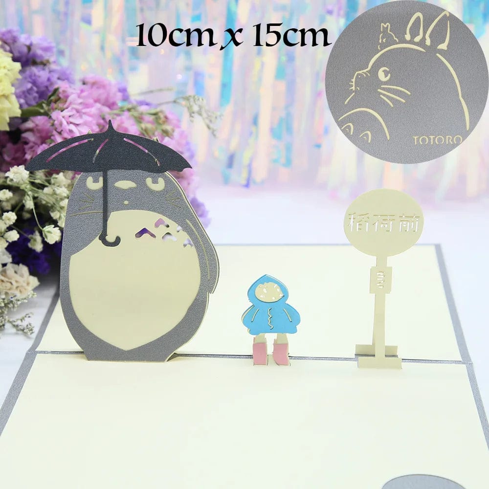 GeckoCustom 3D Pop UP Greeting Cards For Gifts Totoro