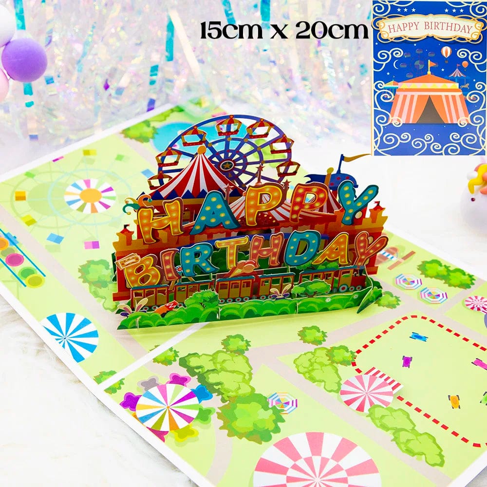 GeckoCustom 3D Pop UP Greeting Cards For Gifts Birthday carnival