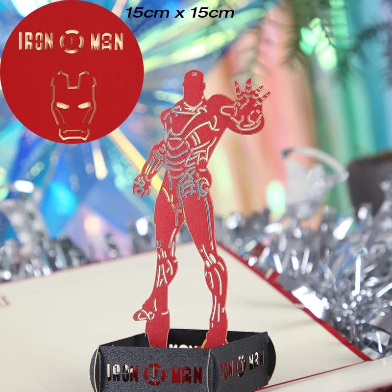 GeckoCustom 3D Pop UP Greeting Cards For Gifts Ironman