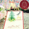 GeckoCustom 3D Pop UP Santa Cards Marry Christmas Greeting Cards Party Invitations Gifts New Year Greeting Card Anniversary Gifts Postcard tree and deer