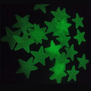 GeckoCustom 3D Stars Glow Stick Wall Decals for the Kid bedroom