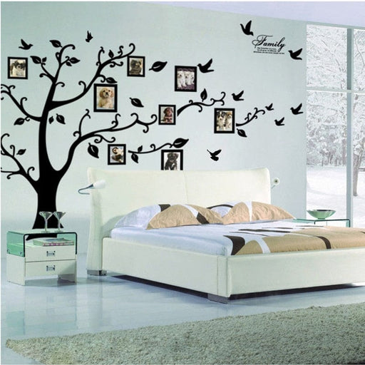 GeckoCustom 3D Sticker On The Wall Black Art Photo Frame Memory Tree Wall Stickers Home Decor Family Tree Wall Decal