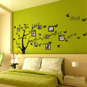 GeckoCustom 3D Sticker On The Wall Black Art Photo Frame Memory Tree Wall Stickers Home Decor Family Tree Wall Decal