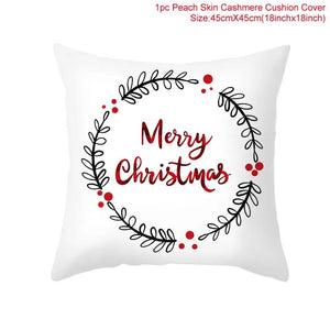 GeckoCustom 45cm Christmas Cushion Cover Navidad Merry Christmas Decorations For Home 2023 Xmas Noel Cristmas Ornaments New Year Gifts 2024 1