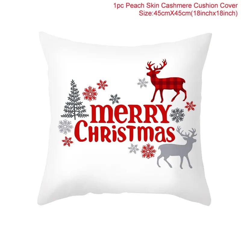 GeckoCustom 45cm Christmas Cushion Cover Navidad Merry Christmas Decorations For Home 2023 Xmas Noel Cristmas Ornaments New Year Gifts 2024 5