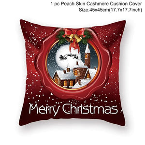 GeckoCustom 45cm Christmas Cushion Cover Navidad Merry Christmas Decorations For Home 2023 Xmas Noel Cristmas Ornaments New Year Gifts 2024 31-180