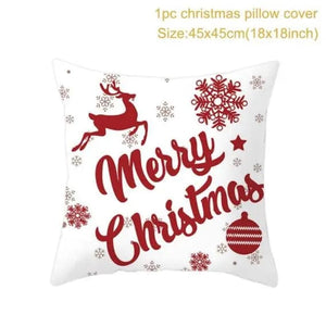 GeckoCustom 45cm Christmas Cushion Cover Navidad Merry Christmas Decorations For Home 2023 Xmas Noel Cristmas Ornaments New Year Gifts 2024 114-114