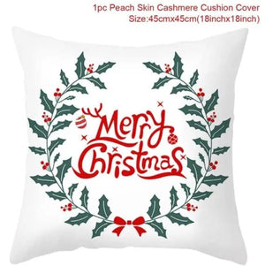 GeckoCustom 45cm Christmas Cushion Cover Navidad Merry Christmas Decorations For Home 2023 Xmas Noel Cristmas Ornaments New Year Gifts 2024 128-23