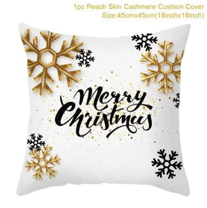 GeckoCustom 45cm Christmas Cushion Cover Navidad Merry Christmas Decorations For Home 2023 Xmas Noel Cristmas Ornaments New Year Gifts 2024 114-244