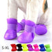 GeckoCustom 4Pcs Pet WaterProof Rainshoe Anti-slip Rubber Boot For Small Medium Large Dogs Cats Outdoor Shoe Dog Ankle Boots Pet Accessories