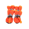 GeckoCustom 4pcs/set Waterproof Pet Dog Shoes Chihuahua Anti-slip Rain Boots Footwear For Small Cats Dogs Puppy Dog Pet Booties Orange / XS / China