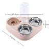 GeckoCustom 500ML Dog Bowl Cat Feeder Bowl With Dog Water Bottle Automatic Drinking Pet Bowl Cat Food Bowl Pet Stainless Steel Double 3 Bowl