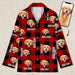 GeckoCustom Add Your Pet Photo Christmas Flannel Pajamas DA199 888729 For Adult / Only Shirt / XS