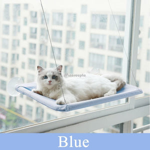 GeckoCustom Aerial Hanging Cat Bed Blue