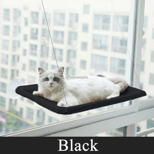 GeckoCustom Aerial Hanging Cat Bed Black