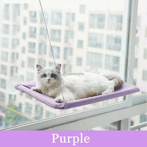 GeckoCustom Aerial Hanging Cat Bed Purple