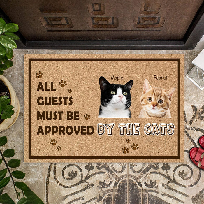 GeckoCustom All Guests Must Be Approved For Cat Lovers Doormat N304 889384