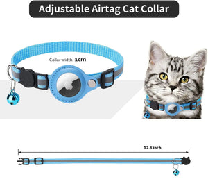 GeckoCustom Anti-Lost Pet Cat Collar For The Apple Airtag Protective Tracker Anti Lost Positioning Collar WaterProof Reflective Pet Collars