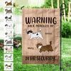 GeckoCustom Area Patrolled 24Hr By Security Cat Garden Flag HN590