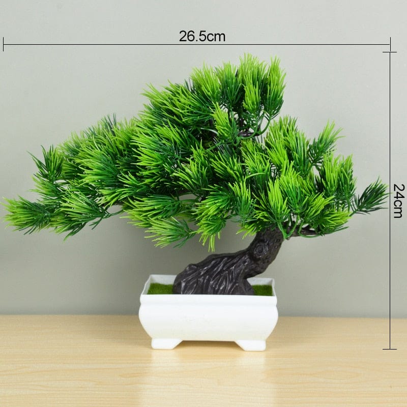 GeckoCustom Artificial Plants Bonsai Small Tree Pot Fake Plant Flowers Potted Ornaments For Home Room Table Decoration Hotel Garden Decor