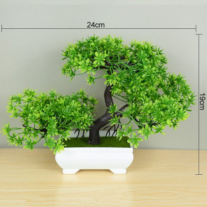 GeckoCustom Artificial Plants Bonsai Small Tree Pot Fake Plant Flowers Potted Ornaments For Home Room Table Decoration Hotel Garden Decor T5