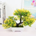 GeckoCustom Artificial Plants Bonsai Small Tree Pot Fake Plant Flowers Potted Ornaments For Home Room Table Decoration Hotel Garden Decor yellow