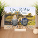 GeckoCustom Back View Couple Sitting Beach Landscape Acrylic Plaque and Stand Personalized Gift DA199 890018
