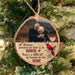 GeckoCustom Because Someone We Love Is In Heaven Photo On Wood Slice Ornament, Memorial Gift HN590