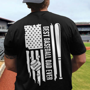 Best Baseball Dad Ever US Flag Sport Shirt, HN590