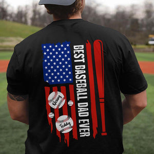 Best Baseball Dad Ever US Flag Sport Shirt, HN590