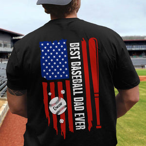 Best Baseball Dad Ever US Flag Sport Shirt, HN590