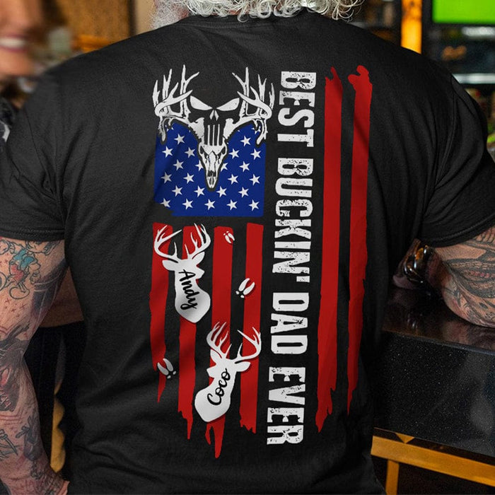 GeckoCustom Best Bucking Dad Ever Flag Hunter Shirt, N304 888285