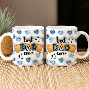 GeckoCustom Best Dad Ever Father's Day 3DInflated Mug DM01 890913