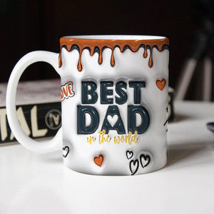 GeckoCustom Best Dad In The World Father's Day 3D Mug Personalized Gift TH10 890939